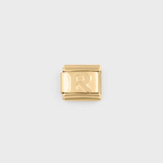 Gold Initial Italian Charm- main-R
