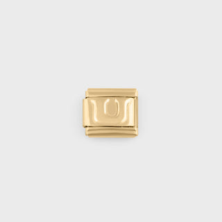 Gold Initial Italian Charm- main-U