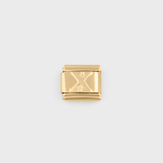 Gold Initial Italian Charm- main-X