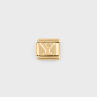 Gold Initial Italian Charm- main-Y