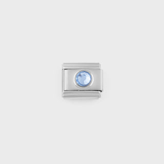 Silver Birthstone Italian Charm-Main dec