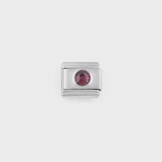 Silver Birthstone Italian Charm-Main feb