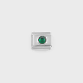 Silver Birthstone Italian Charm-Main may
