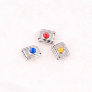 Silver Birthstone Italian Charm- Studio-studio