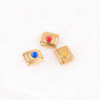 Gold Birthstone Italian Charm- Studio