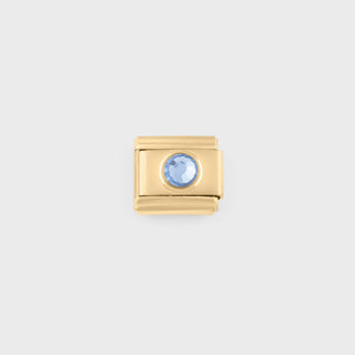 Gold Birthstone Italian Charm- dec main