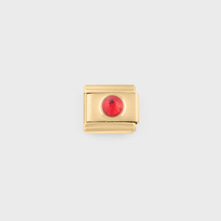 Gold Birthstone Italian Charm- july main