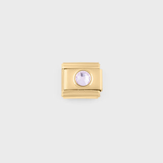 Gold Birthstone Italian Charm- june main