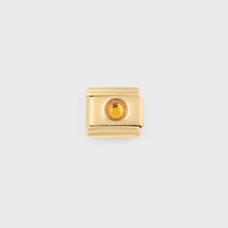Gold Birthstone Italian Charm- nov main