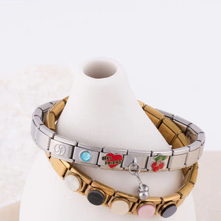 Silver Birthstone Italian Charm- Studio-studio