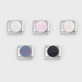 Silver Colorful Stone Italian Charm- main