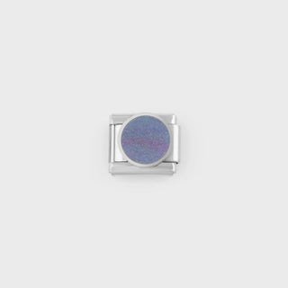 Silver Colorful Stone Italian Charm- iridescent main