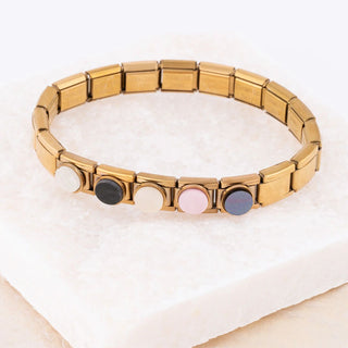 Gold Colorful Stone Italian Charm- Studio