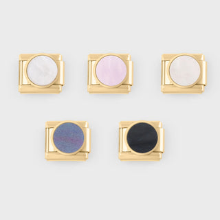 Gold Colorful Stone Italian Charm- Main