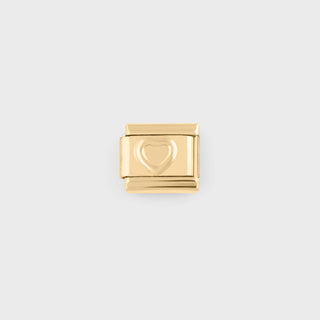 Heart Italian Charm- gold main 