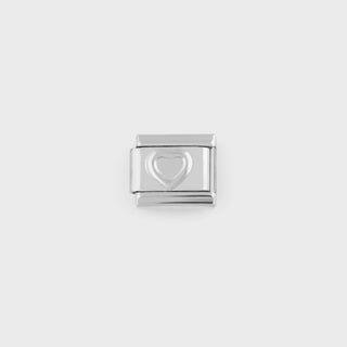 Heart Italian Charm- stainless main 