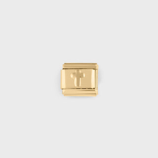 Cross Italian Charm- gold main 