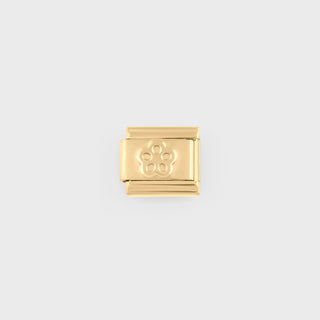 Floral Italian Charm- gold main 