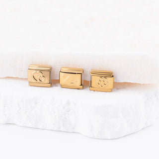 Double Heart Italian Charm- Studio