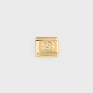 Yin and Yang Italian Charm- gold main 