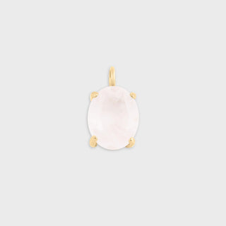 Gold Oval Healing Stone Charm- main