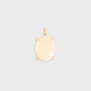 Gold Oval Healing Stone Charm- main