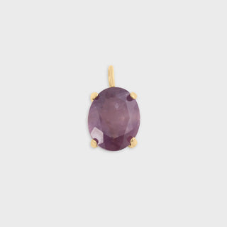 Gold Oval Healing Stone Charm- main