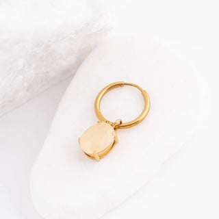 Gold Oval Healing Stone Charm- Studio