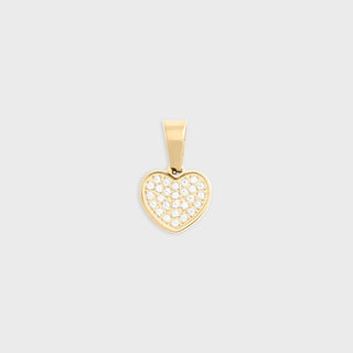 Pave Stone Heart Charm- Main