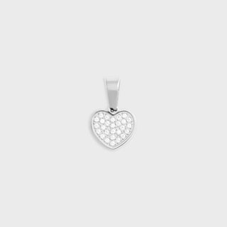 Pave Stone Heart Charm- Main