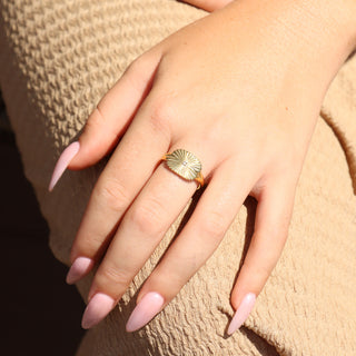 Sunburst Rectangle Ring