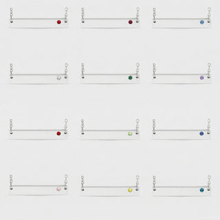 Set of necklace bar pendants displayed on a white background