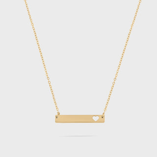 14K Gold Filled PLUS™ Cutout Heart Bar Necklace- Main