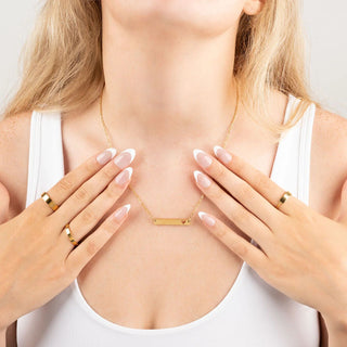 14K Gold Filled PLUS™ Cutout Heart Bar Necklace