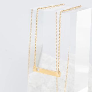 14K Gold Filled PLUS™ Cutout Heart Bar Necklace