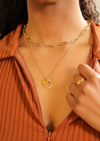 Gold Paperclip Chain Necklace