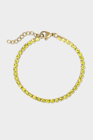 Gold Birthstone Tennis Bracelet