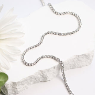 Silver Tennis Chain Necklace