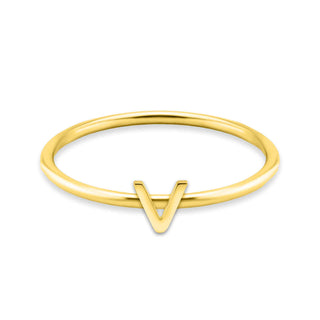 Gold Initial letter Stacking Ring (N-Z)