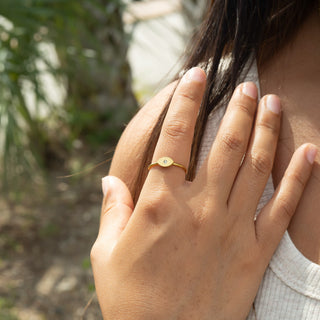 Stone Evil Eye Ring