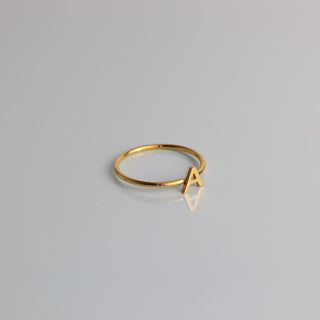 Gold Initial letter Stacking Ring (N-Z)