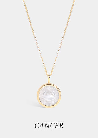 Mother of Pearl Zodiac Charm Necklace