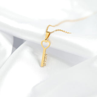 Gold Amour Key Necklace