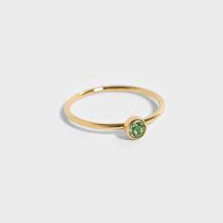 18K Gold Birthstone Stacking Ring