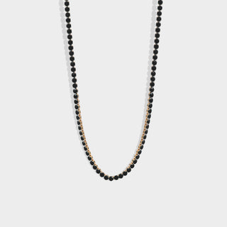 Gold Jet Tennis Chain Necklace