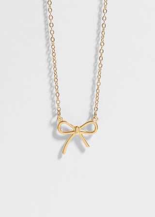 Gold Bow Necklace for women