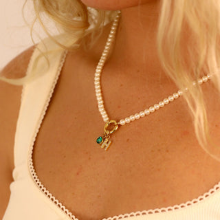 Pearl Charm Holder Necklace