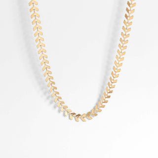 women's gold chevron chain necklace for layering