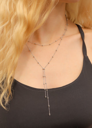 Satellite Chain Lariat Necklace