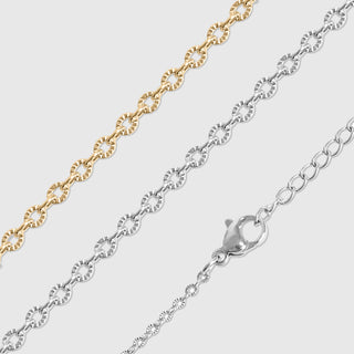 Crimped Oval Link Chain Necklace